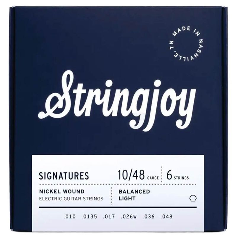 Stringjoy SJ-BAL10 Signatures elgitarrsträngar, nickel 10–48, balanced light