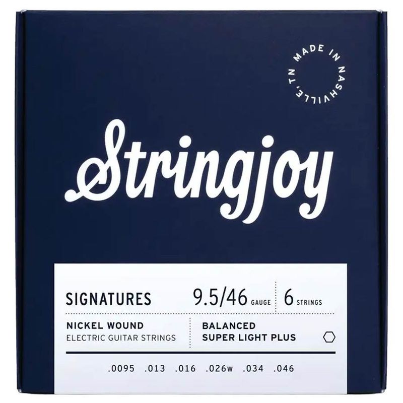 Stringjoy SJ-BAL95 Signatures elgitarrsträngar, nickel 9,5–46, balanced super light plus