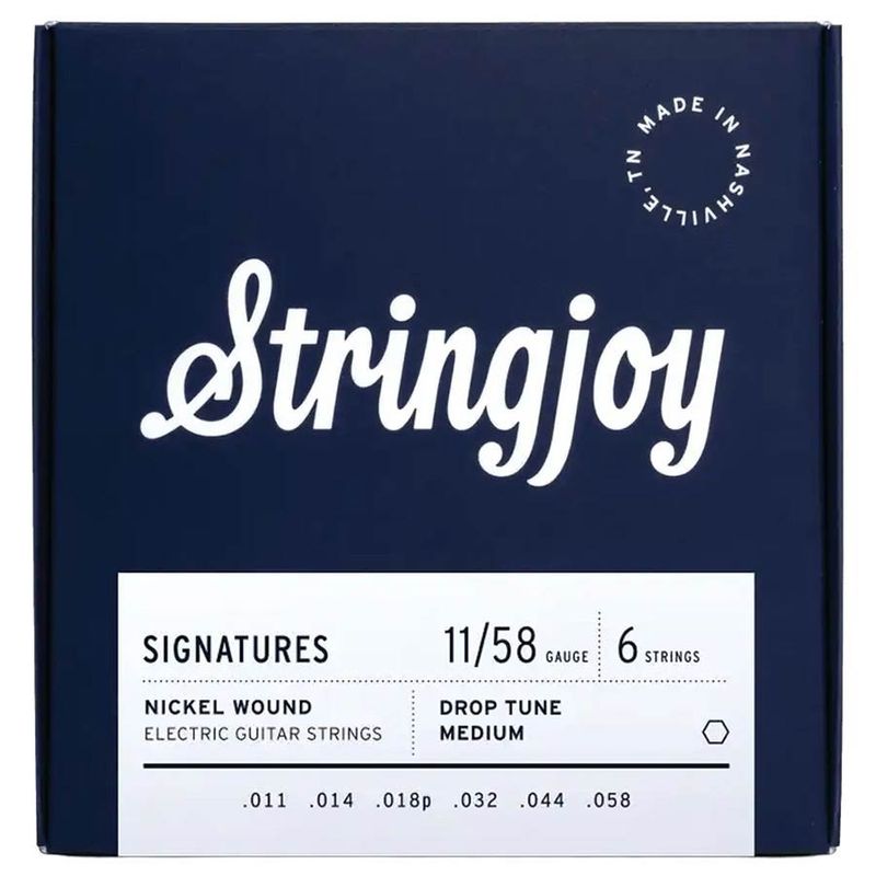 Stringjoy SJ-DRP11 Signatures elgitarrsträngar, nickel 11–58, Drop C