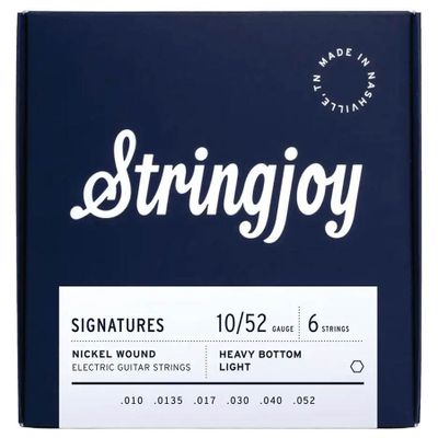 Stringjoy SJ-HVY10 Signatures elgitarrsträngar, nickel 10–52, heavy bottom light