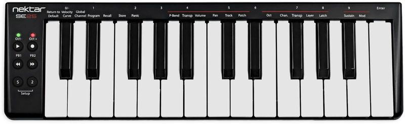 SE25 MIDI-keyboard, 25 minitangenter