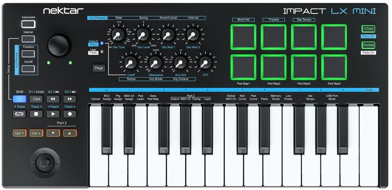 Impact LX Mini MIDI-keyboard, 25 minitangenter – bild 2