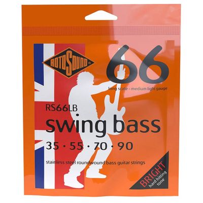 Rotosound RS66LB Swing Bass 66 elbassträngar, rostfritt stål 35–90, medium light