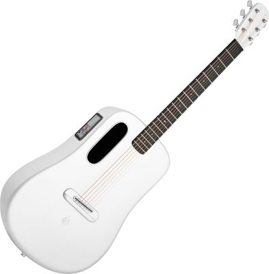 ME 4 Carbon 38" smart akustisk gitarr, vit, med Space Bag