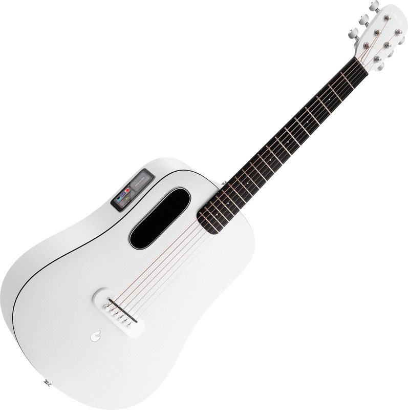 ME Play smart akustisk gitarr, Frost White, med Lite Bag