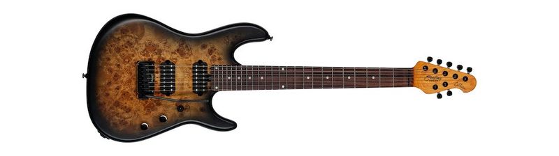 Sterling by Music Man Richardson7 Natural Poplar Burst 7-strängad elgitarr