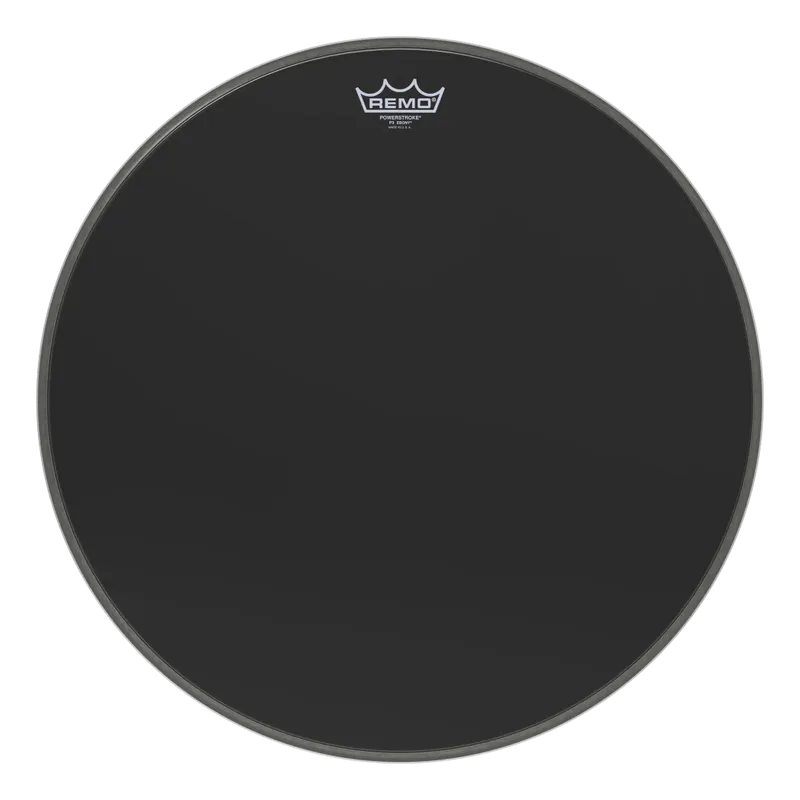 Remo P3-1020-ES Powerstroke P3 Ebony bastrumskinn 20"