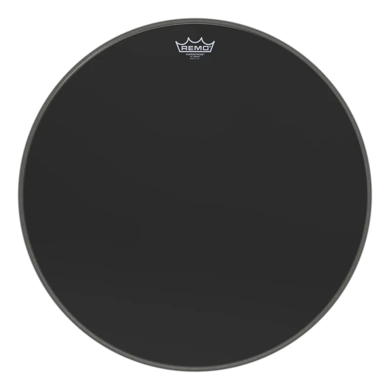 Remo P3-1022-ES Powerstroke P3 Ebony bastrumskinn 22"