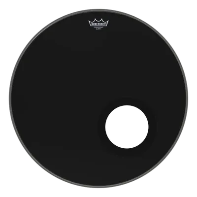 Remo P3-1022-ES-DM Powerstroke P3 Ebony bastrumskinn 22" med 5" DynamO