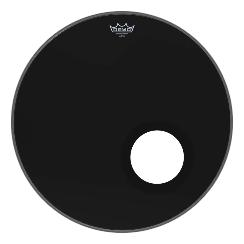 Remo P3-1022-ES-DM Powerstroke P3 Ebony bastrumskinn 22" med 5" DynamO