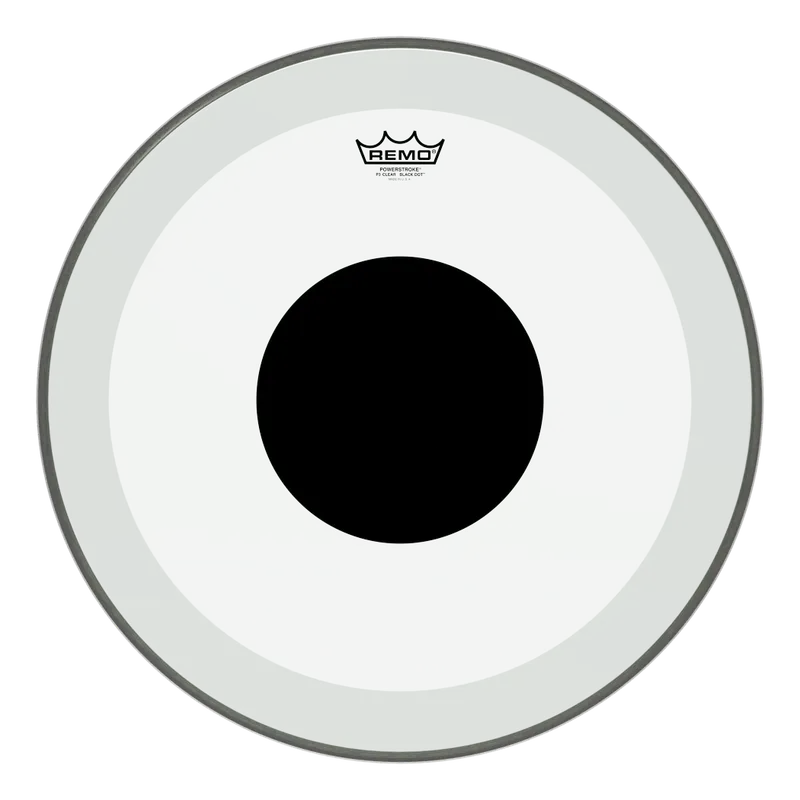 Remo P3-1320-10 Powerstroke P3 Clear Black Dot bastrumskinn 20"