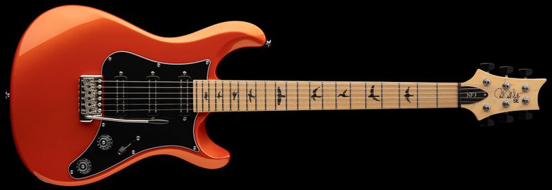 PRS SE NF3 Metallic Orange, greppbräda i lönn – bild 3