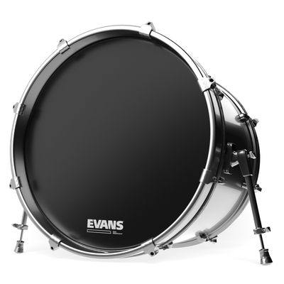 Evans BD22RBG Resonant Black bastrumskinn 22"