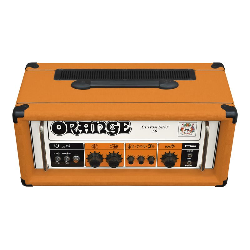 Orange Custom Shop 50 förstärkartopp, svart – bild 5