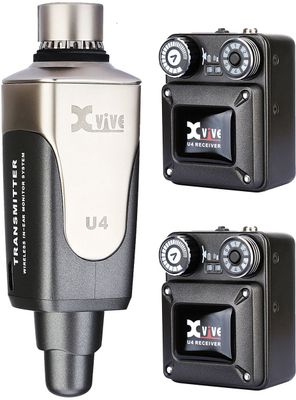 Xvive U4R2 trådlöst in-ear-system med två mottagare