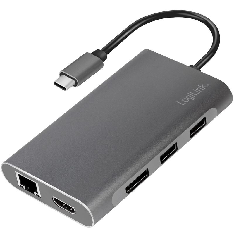 USB-C-docka 8-i-1 HDMI/DP/RJ45/USB/USB-C 100W