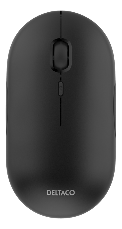DELTACO Wireless office silent mouse, flat shape design, USB receiver