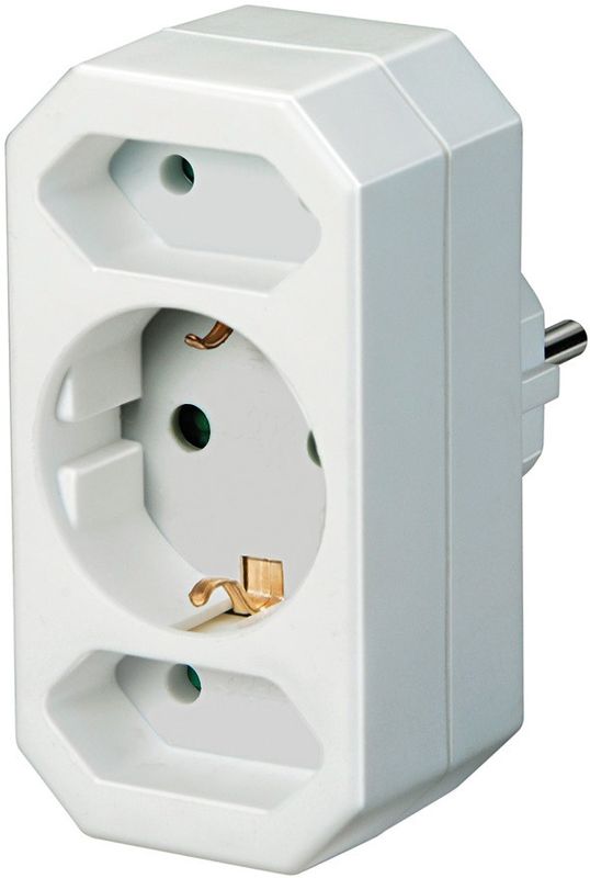 Power strip, 1xCEE 7/4, 2xCEE 7/16, CEE 7/7 connection, white.