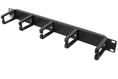 DELTACO 19" kableringspanel 1U, 5 fästen, svart