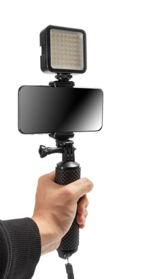 Vlogg-hållare med LED-belysning