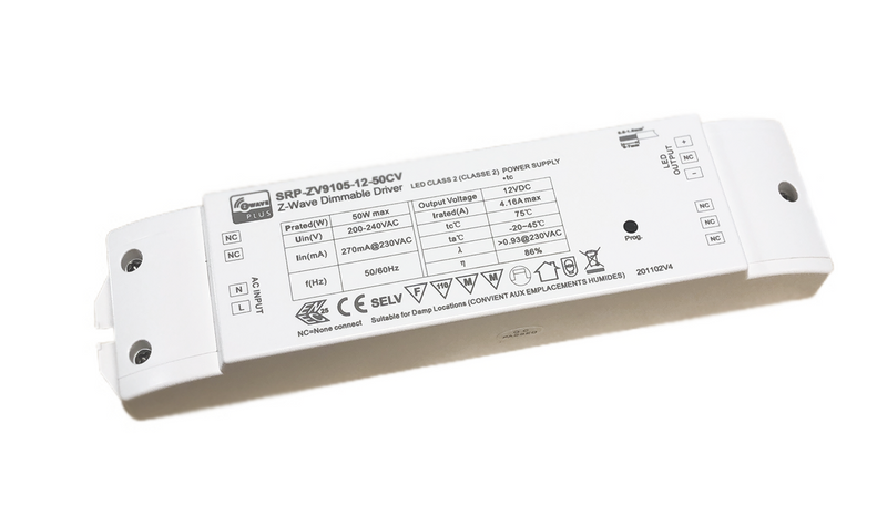 Drivdon Z-wave 1 kanal 12 VDC 50W - Dimbar - Constant Voltage