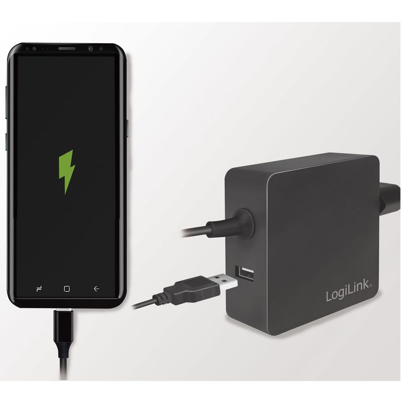 Laptop-strömadapter + USB-laddning 70W