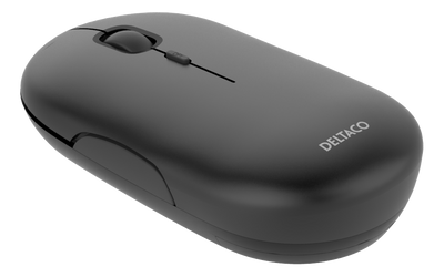 DELTACO Wireless office silent mouse, flat shape design, USB receiver