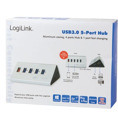 USB 3.0-hub 4+1 fast charge