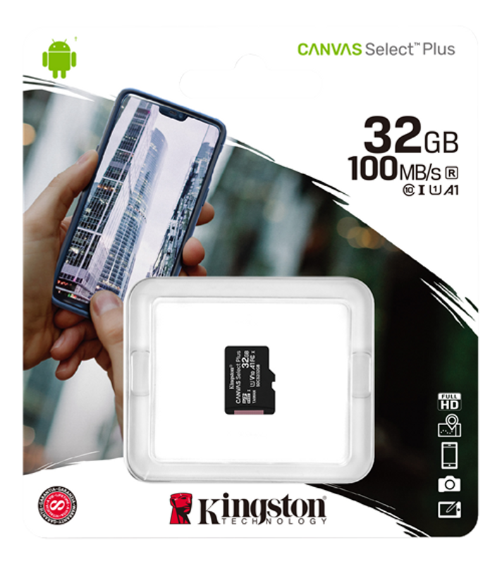 Kingston microSDXC - 32GB - High Performance - UHS-I U1 - Class 10 A1
