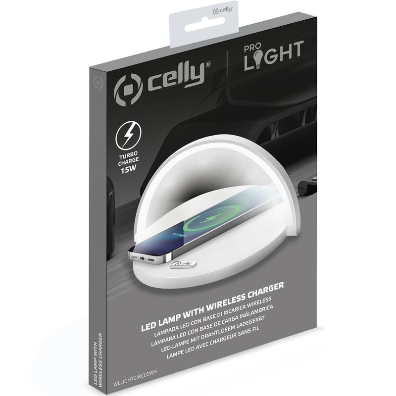 LED-lampa med trådlös laddare 15W