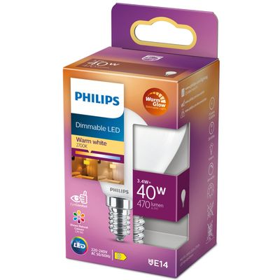 LED E14 Klot 3,4W (40W) Frost Dim WarmGl 470