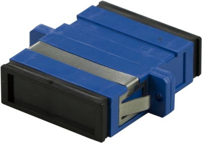 DELTACO snap-in skarvdon för fiber, 2xSC-SC, Singlemode, duplex, blå