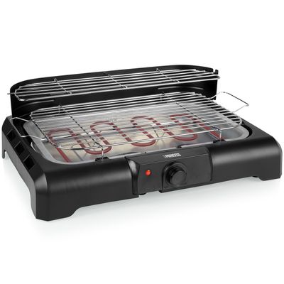 El-grill på avtagbart stativ med Sidobord