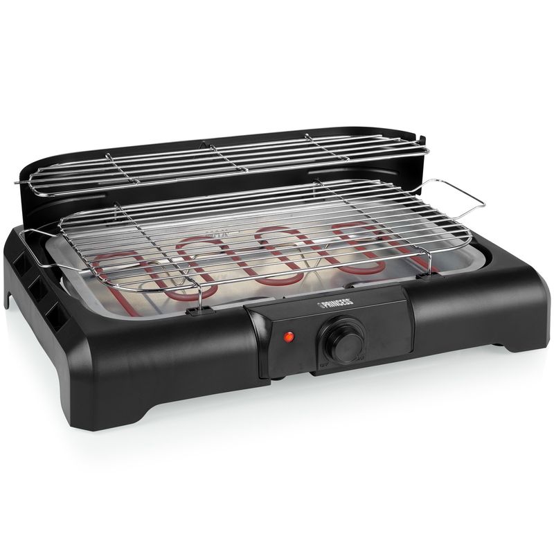 El-grill på avtagbart stativ med Sidobord