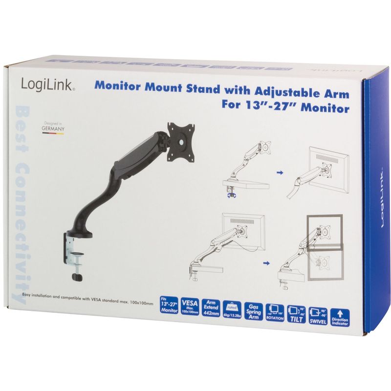 Monitorarm gas Singel 13-27"