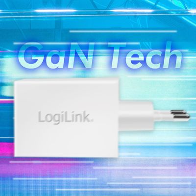 USB-laddare 1 x USB-C PD 1 x USB-A 48W GaN