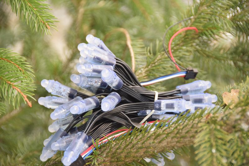 Digital RGB LED-slinga WS2801 - enfärgad kabel vit