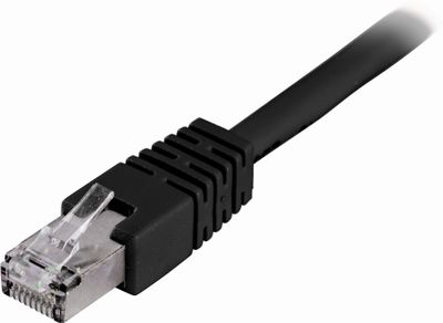 Network Cable 0.3m F/UTP Cat6, LSZH, black