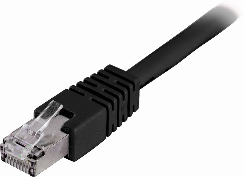 Network Cable 0.3m F/UTP Cat6, LSZH, black