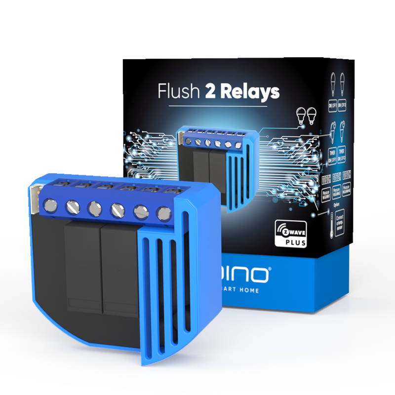 Built-in Relay 2 channels - Flush 2 Relay