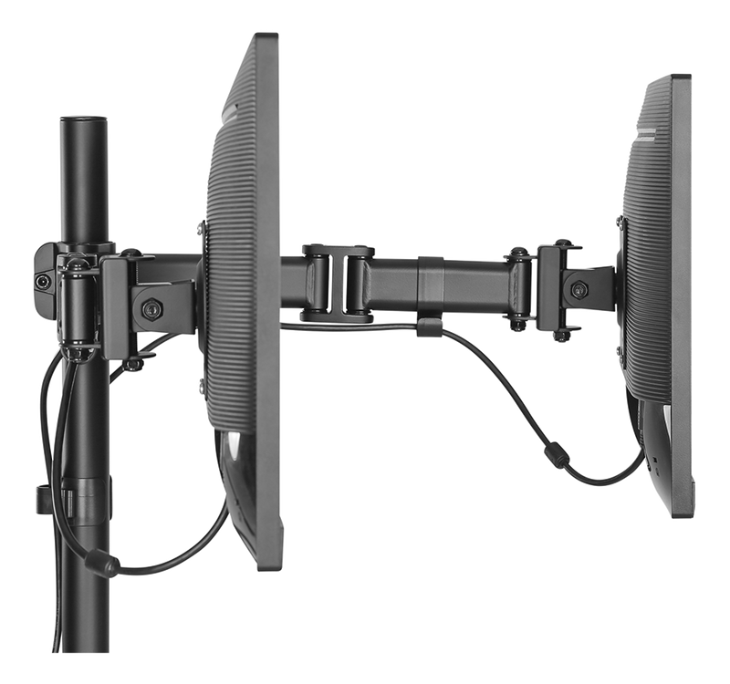 DELTACO Office, Dual desk, 13"-27", 8kg, 75x75-100x100