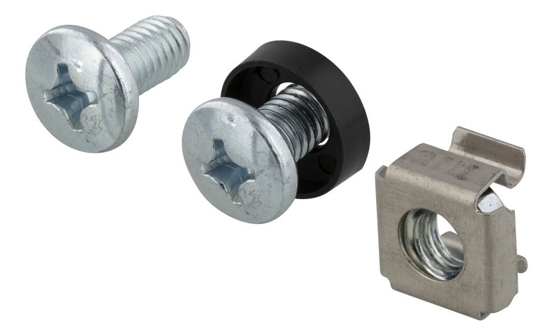 DELTACO, M6 screw set, star/slot (washers + screws + nuts) 10-pack