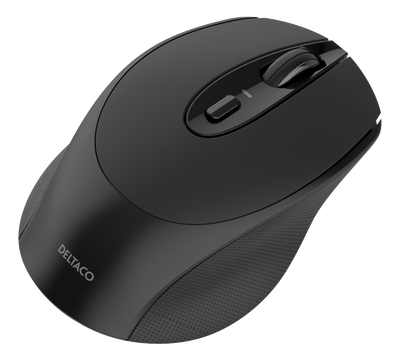 DELTACO Wireless office silent mouse, USB receiver, rubber coated