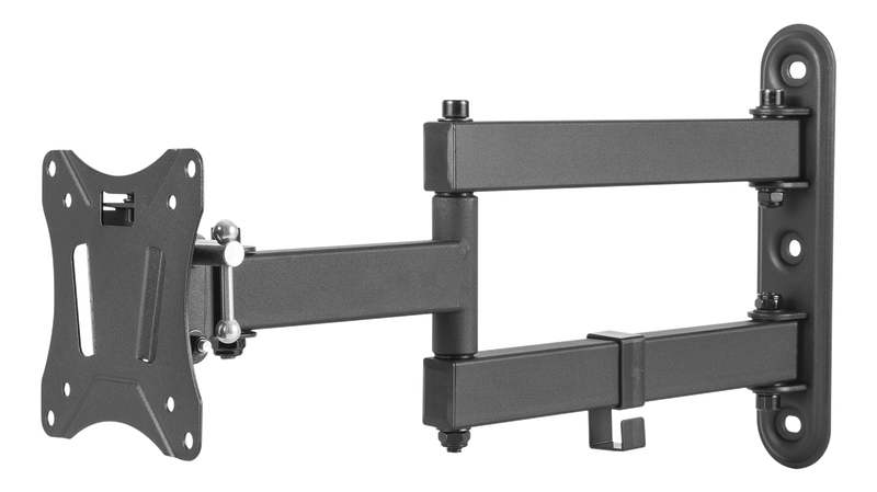DELTACO Office, full-motion 3-way wall, 13"-27", 25kg, 75x75-100-100