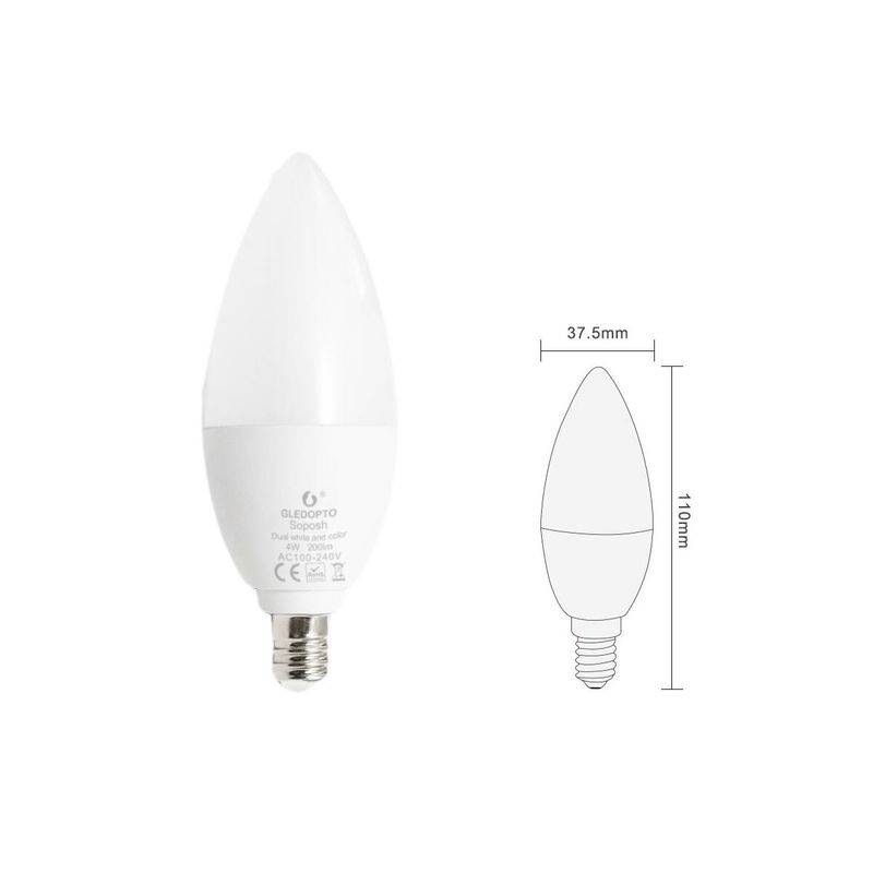 LED RGB candle light bulb E14 - Gledopto