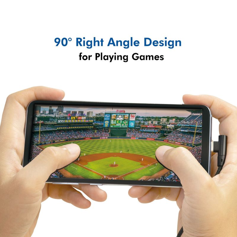 Vinklad USB-C-kabel USB 2.0 Max 3A 1m