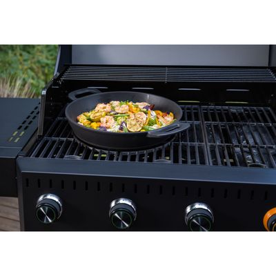 Wokpanna i gjutjärn Multigrill 30 cm