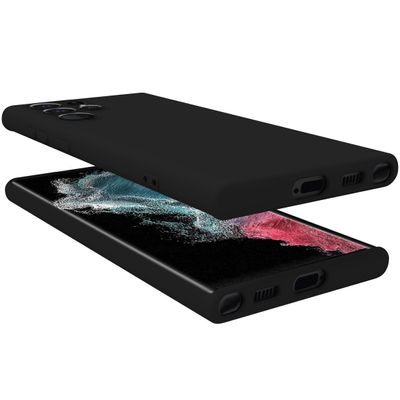 Cromo Soft rubber case Galaxy S22 Ultra Svart
