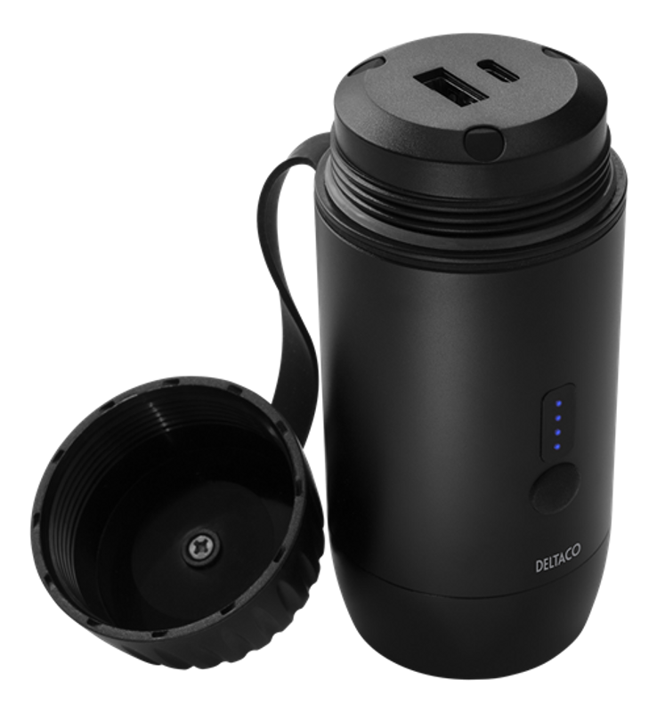 Powerbank 15 000mAh - IP67 med ficklampa