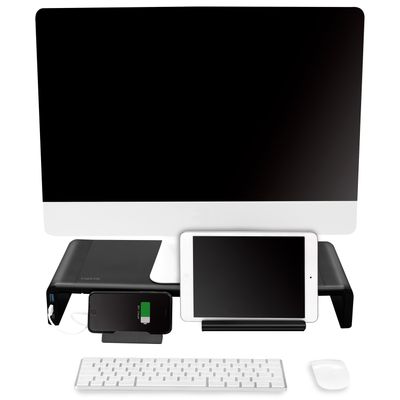 Monitorställ 63 cm med USB-hub 3-port
